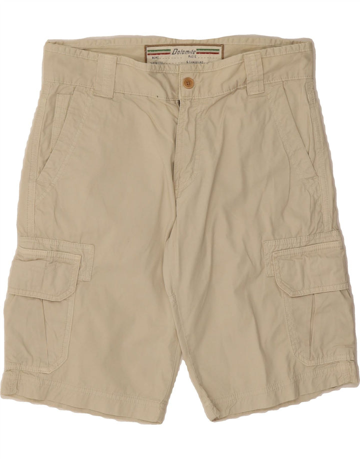 DOLOMITE Mens Cargo Shorts IT 46 Small W32  Beige Cotton Vintage Dolomite and Second-Hand Dolomite from Messina Hembry 