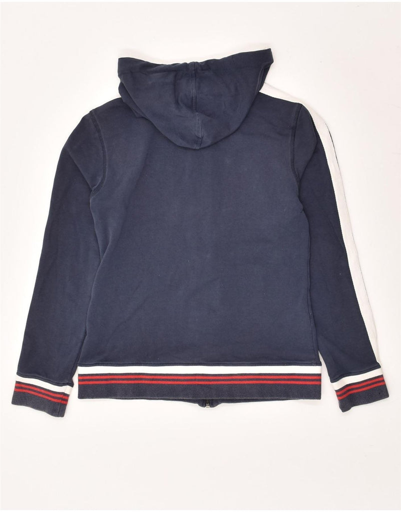 FILA Womens Zip Hoodie Sweater EU 38  Medium Navy Blue Colourblock Cotton | Vintage Fila | Thrift | Second-Hand Fila | Used Clothing | Messina Hembry 