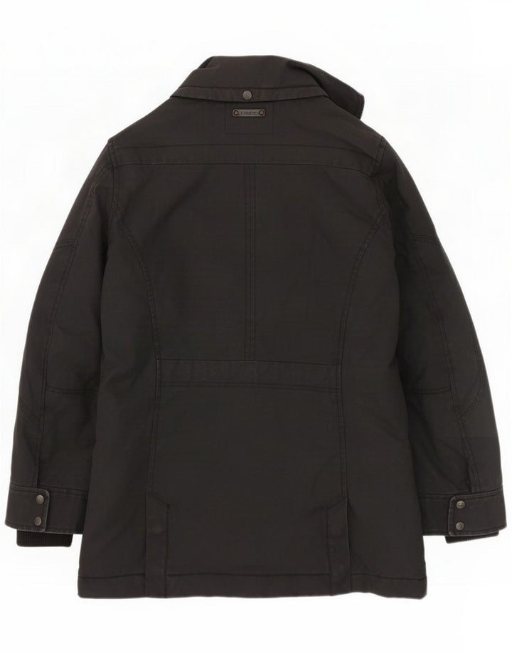 Diesel Mens Parka Jacket UK 38 Medium Black Cotton