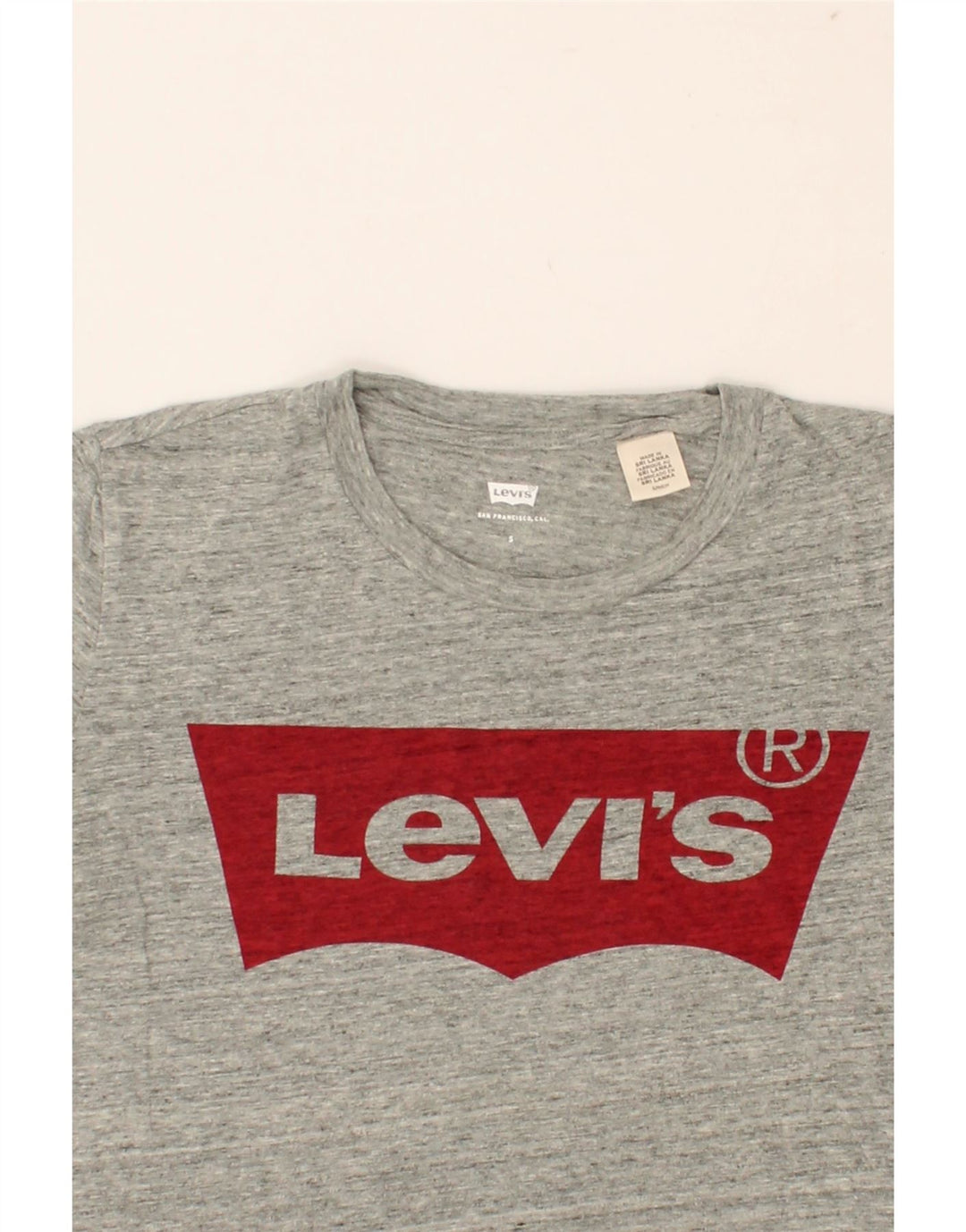 LEVI'S Mens Graphic T-Shirt Top Small Grey Flecked Cotton | Vintage Levi's | Thrift | Second-Hand Levi's | Used Clothing | Messina Hembry 