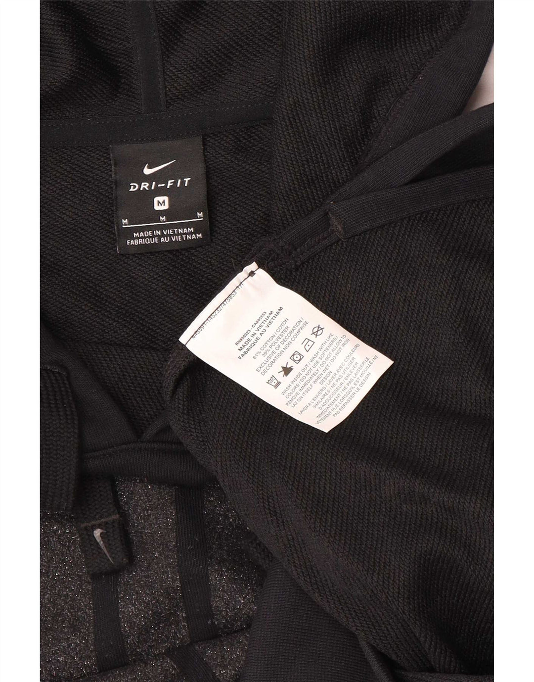 Nike Womens Dri Fit Graphic Oversized Hoodie Jumper UK 14 Medium Black