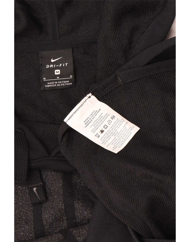 Nike Womens Dri Fit Graphic Oversized Hoodie Jumper UK 14 Medium Black