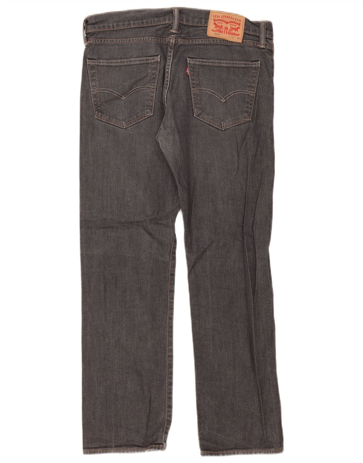 Levi's Mens 504 Straight Jeans W32 L30 Grey Cotton