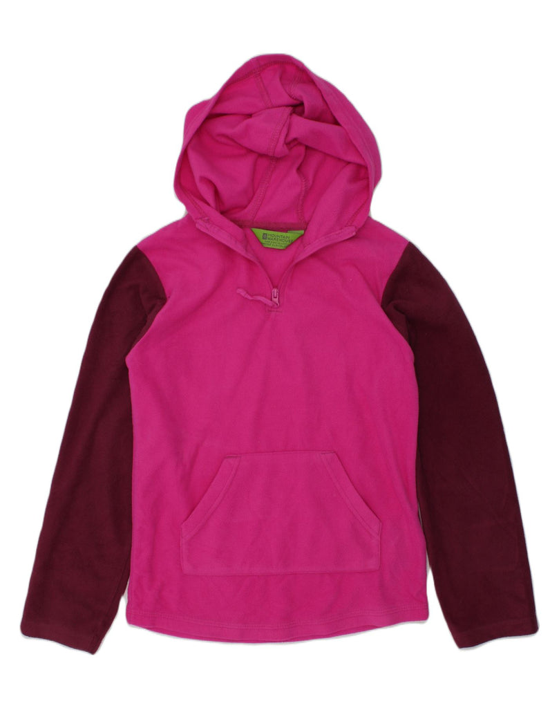 MOUNTAIN WAREHOUSE Girls Fleece Hoodie Jumper 9-10 Years Pink Polyester | Vintage Mountain Warehouse | Thrift | Second-Hand Mountain Warehouse | Used Clothing | Messina Hembry 