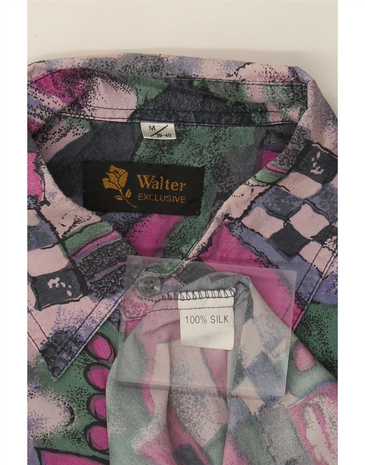 Vintage Mens Abstract Pattern Shirt Size 39/40 Medium Multicoloured