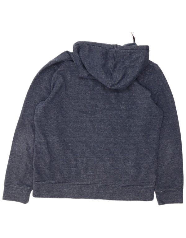 Jack & Jones Mens Graphic Hoodie Jumper XL Navy Blue Cotton