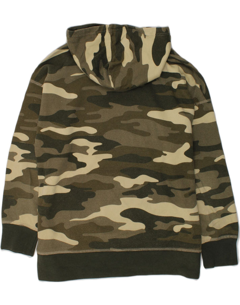 CHAMPION Boys Graphic Hoodie Jumper 11-12 Years Large  Khaki Camouflage | Vintage Champion | Thrift | Second-Hand Champion | Used Clothing | Messina Hembry 