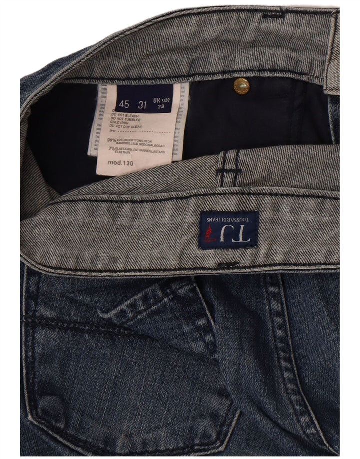 Trussardi Womens Straight Jeans W29 L29 Blue Cotton