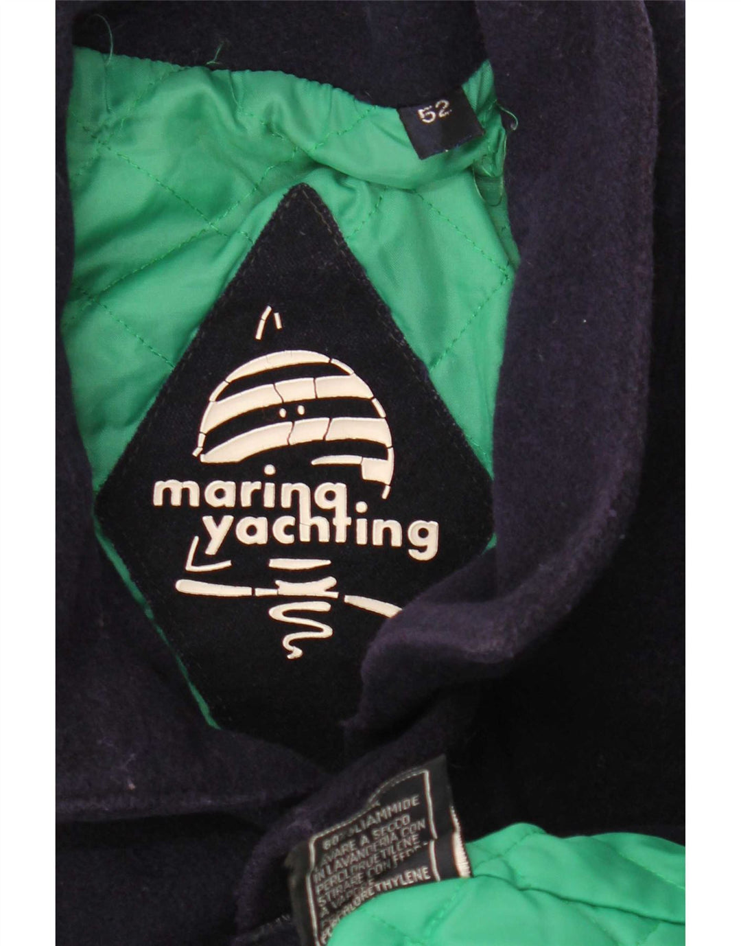 Marina Yachting Mens Overcoat IT 52 XL Navy Blue Wool