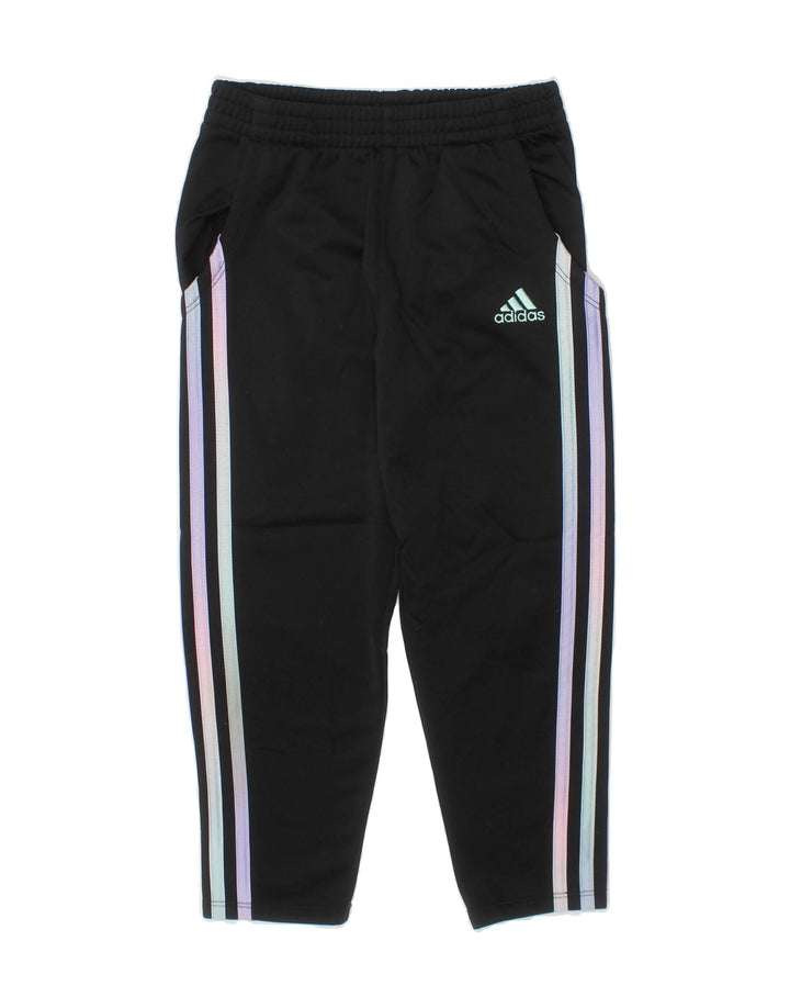 ADIDAS Girls Tracksuit Trousers 4-5 Years  Black Polyester Vintage Adidas and Second-Hand Adidas from Messina Hembry 