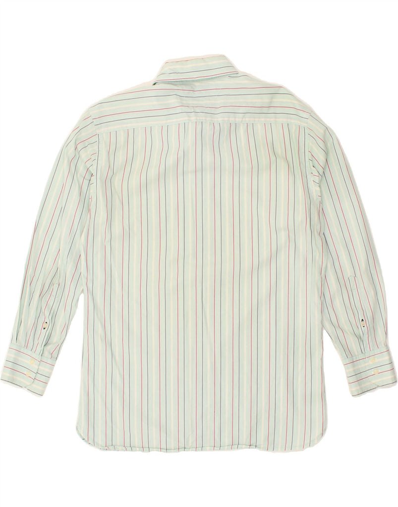 TOMMY HILFIGER Mens Shirt Large Blue Striped Cotton Vintage Tommy Hilfiger and Second-Hand Tommy Hilfiger from Messina Hembry 