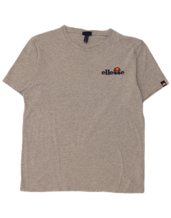 Ellesse Mens T-Shirt Top Large Grey Flecked Cotton