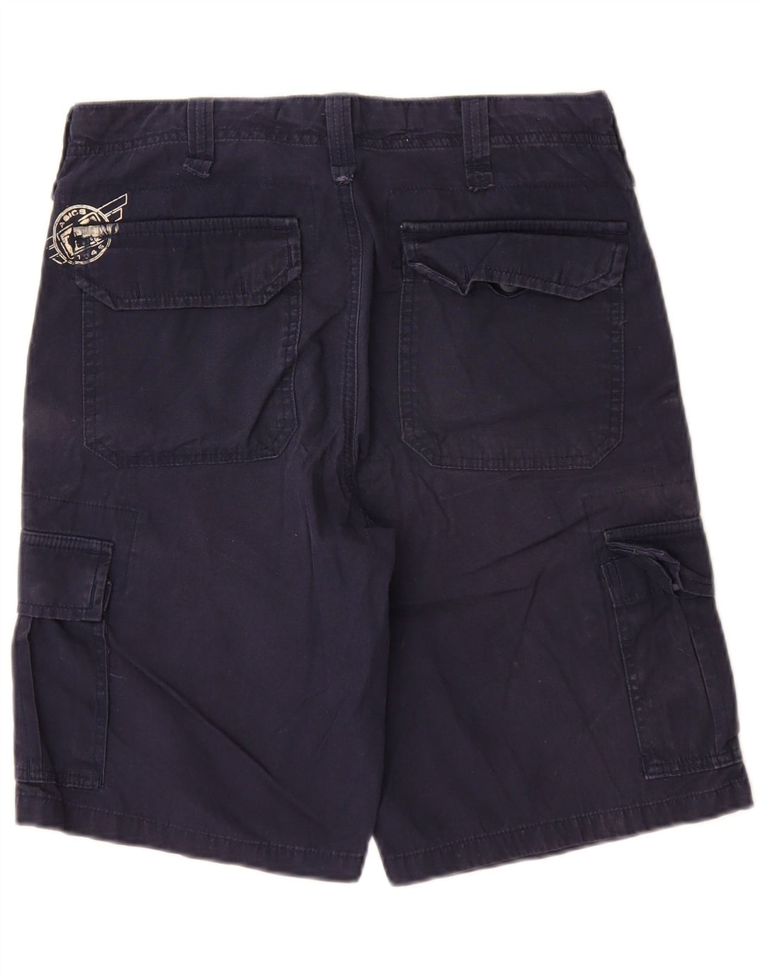 Asics Mens Cargo Shorts IT 46 Small W30  Navy Blue Cotton