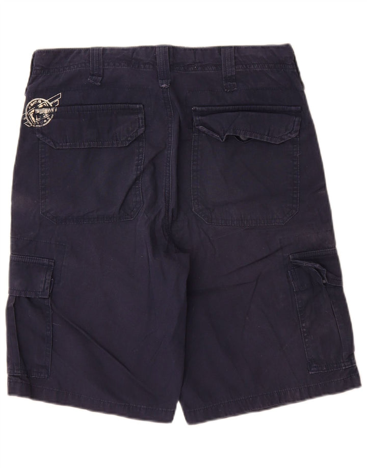Asics Mens Cargo Shorts IT 46 Small W30  Navy Blue Cotton