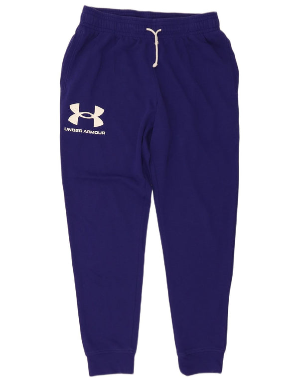 Under Armour Womens Tracksuit Trousers Joggers UK 14 Large Navy Blue
