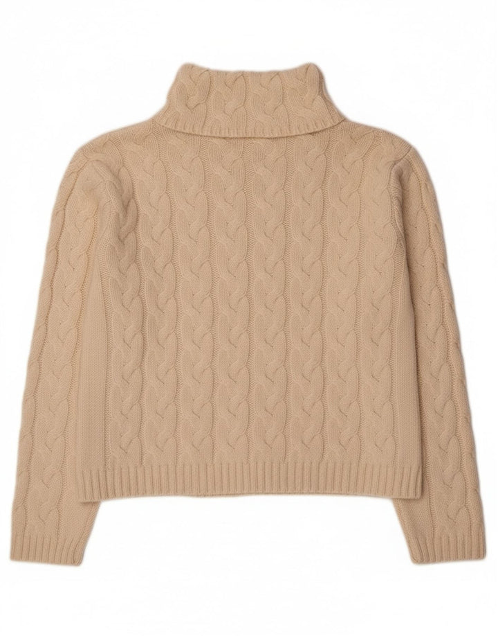 Marco Pecci Womens Roll Neck Jumper Sweater UK 10 Small Off White Wool