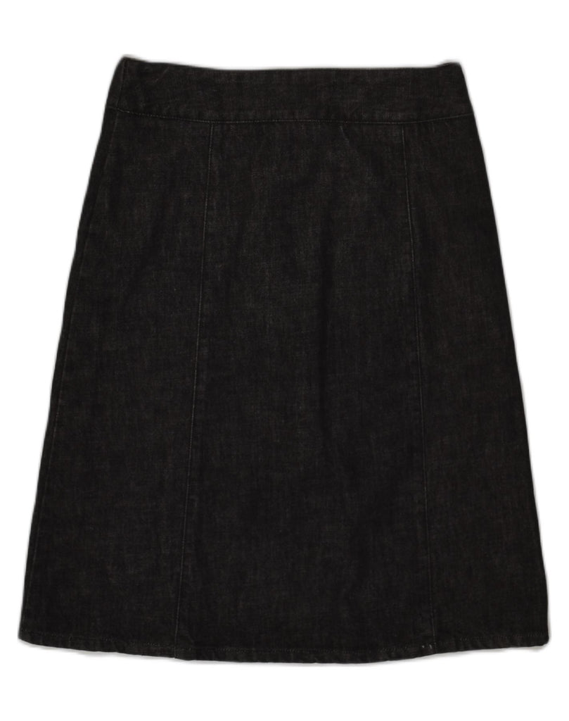 BENETTON Womens Denim Skirt EU 40 Medium W29 Black Cotton | Vintage Benetton | Thrift | Second-Hand Benetton | Used Clothing | Messina Hembry 