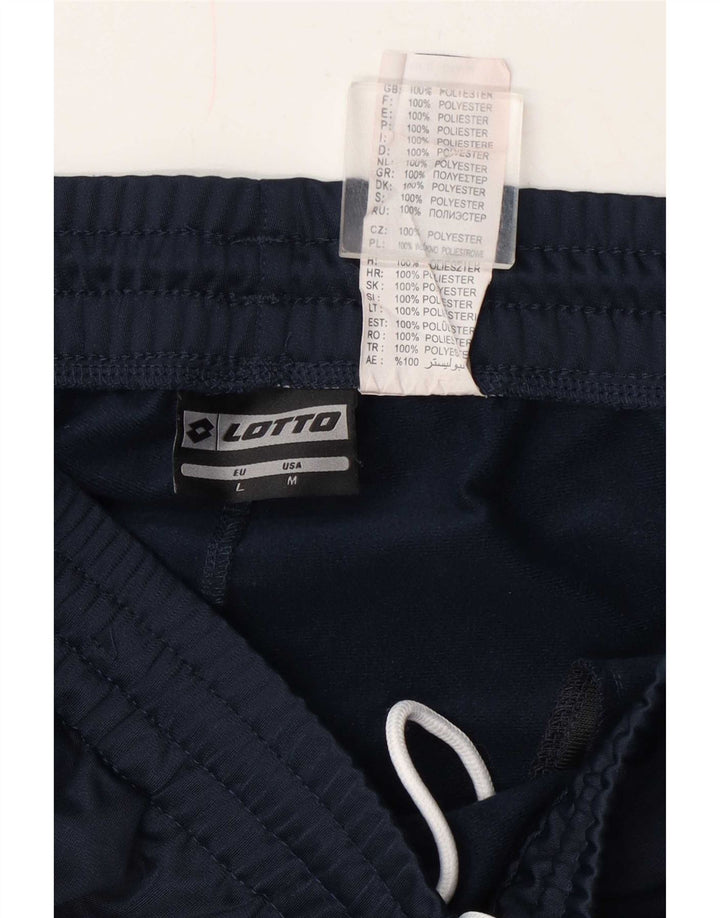 Lotto Mens Tracksuit Trousers Medium Navy Blue Polyester