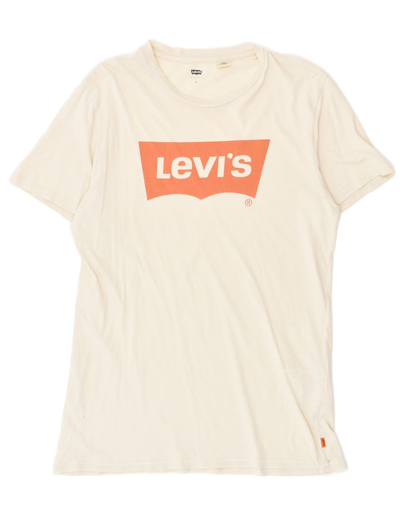 LEVI'S Mens Graphic T-Shirt Top Medium White Cotton | Vintage Levi's | Thrift | Second-Hand Levi's | Used Clothing | Messina Hembry 