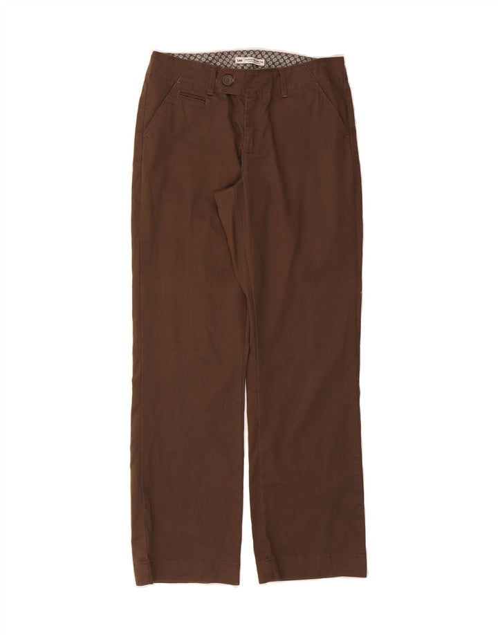 LEE Womens Mid Rise Straight Suit Trousers US 8 Medium W32 L30 Brown Vintage Lee and Second-Hand Lee from Messina Hembry 