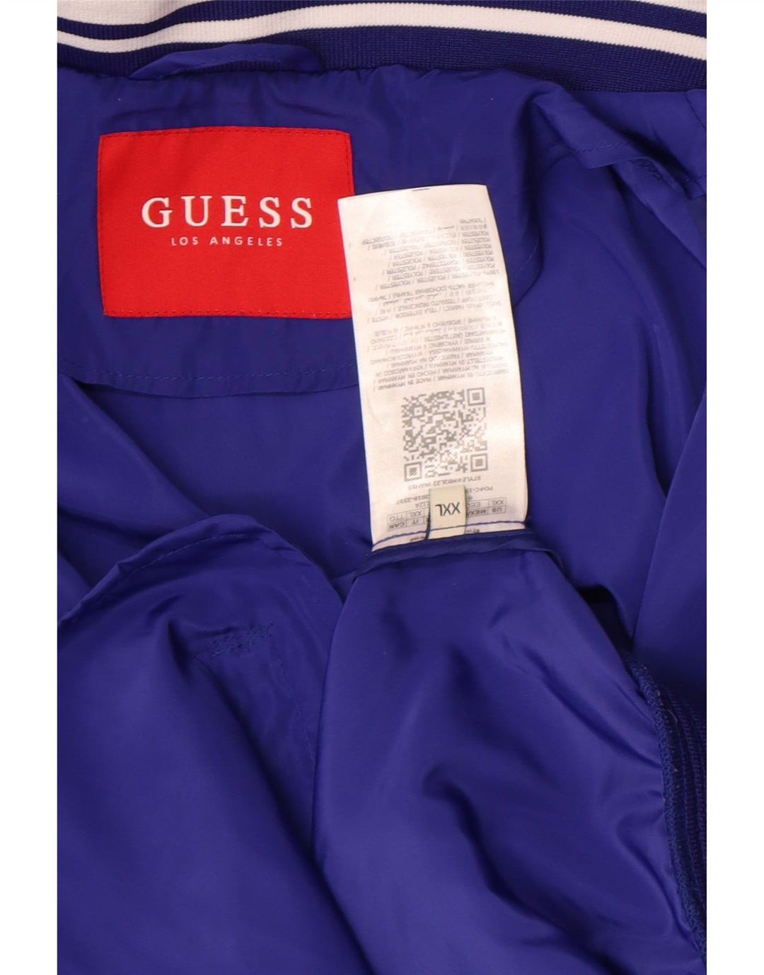 Guess Mens Tracksuit Top Jacket 2XL Blue Colourblock Polyester
