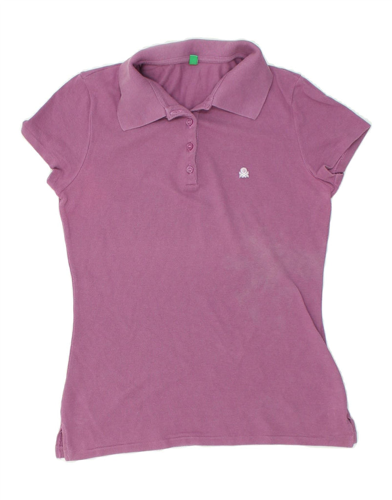 BENETTON Womens Polo Shirt UK 8 Small Purple | Vintage Benetton | Thrift | Second-Hand Benetton | Used Clothing | Messina Hembry 