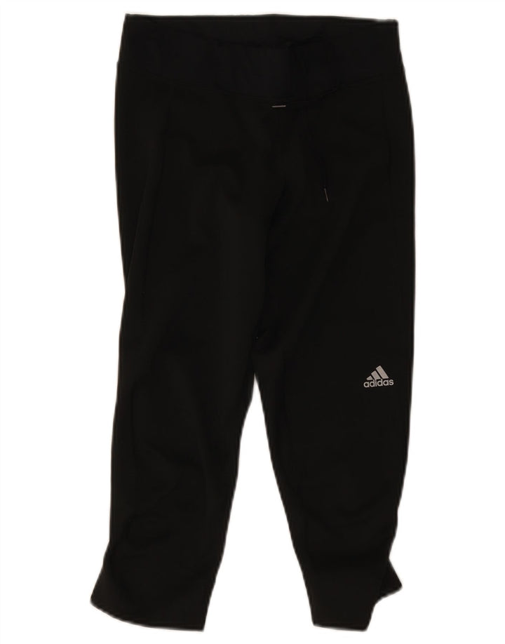 Adidas Womens Climalite Capri Leggings UK 8/10 Small Black Polyester