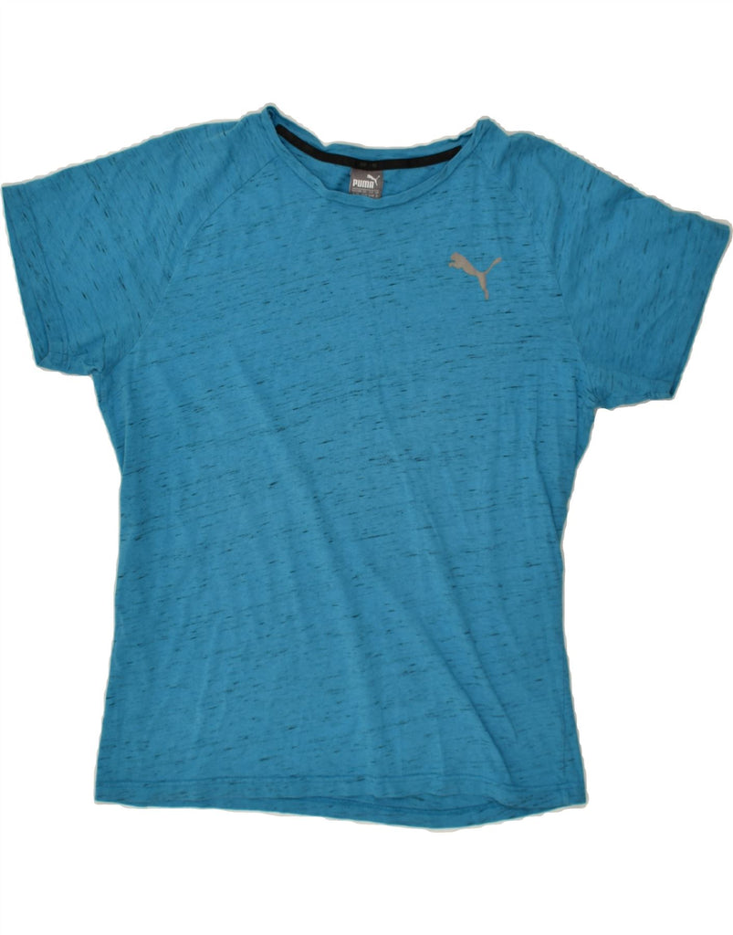 PUMA Mens T-Shirt Top XL Blue Flecked | Vintage Puma | Thrift | Second-Hand Puma | Used Clothing | Messina Hembry 