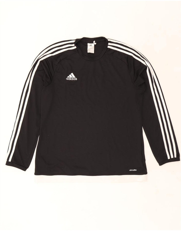 Adidas Mens Climalite Top Long Sleeve Large Black Polyester