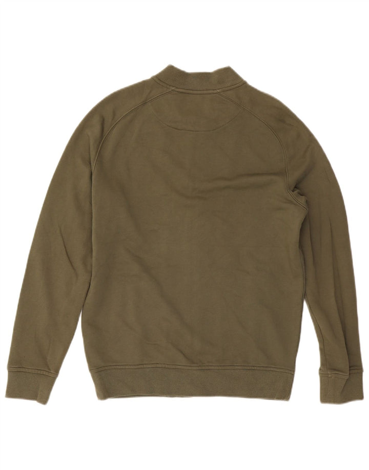 Lyle & Scott Mens Tracksuit Top Jacket Small Khaki Cotton