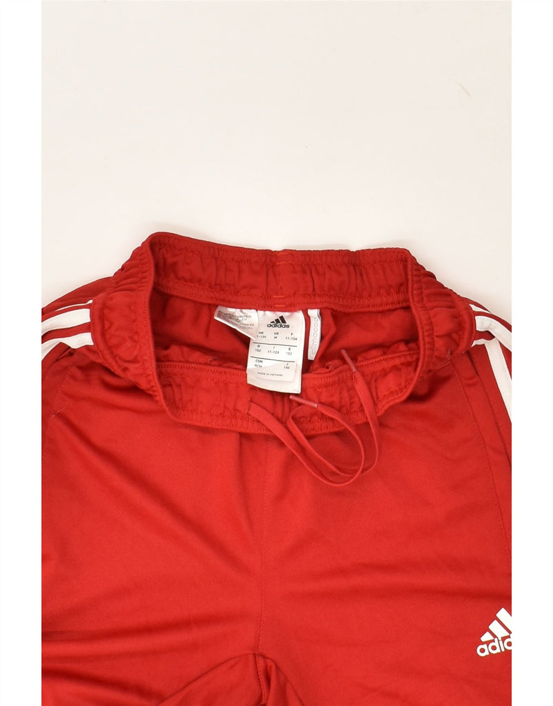 ADIDAS Boys Climacool Tracksuit Trousers 11-12 Years Red Polyester | Vintage Adidas | Thrift | Second-Hand Adidas | Used Clothing | Messina Hembry 