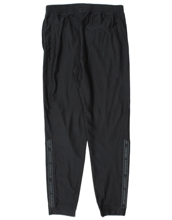 UNDER ARMOUR Boys Tracksuit Trousers Joggers 13-14 Years XL Black