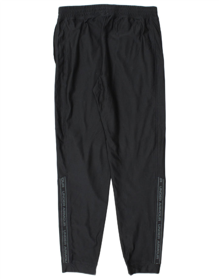 UNDER ARMOUR Boys Tracksuit Trousers Joggers 13-14 Years XL Black