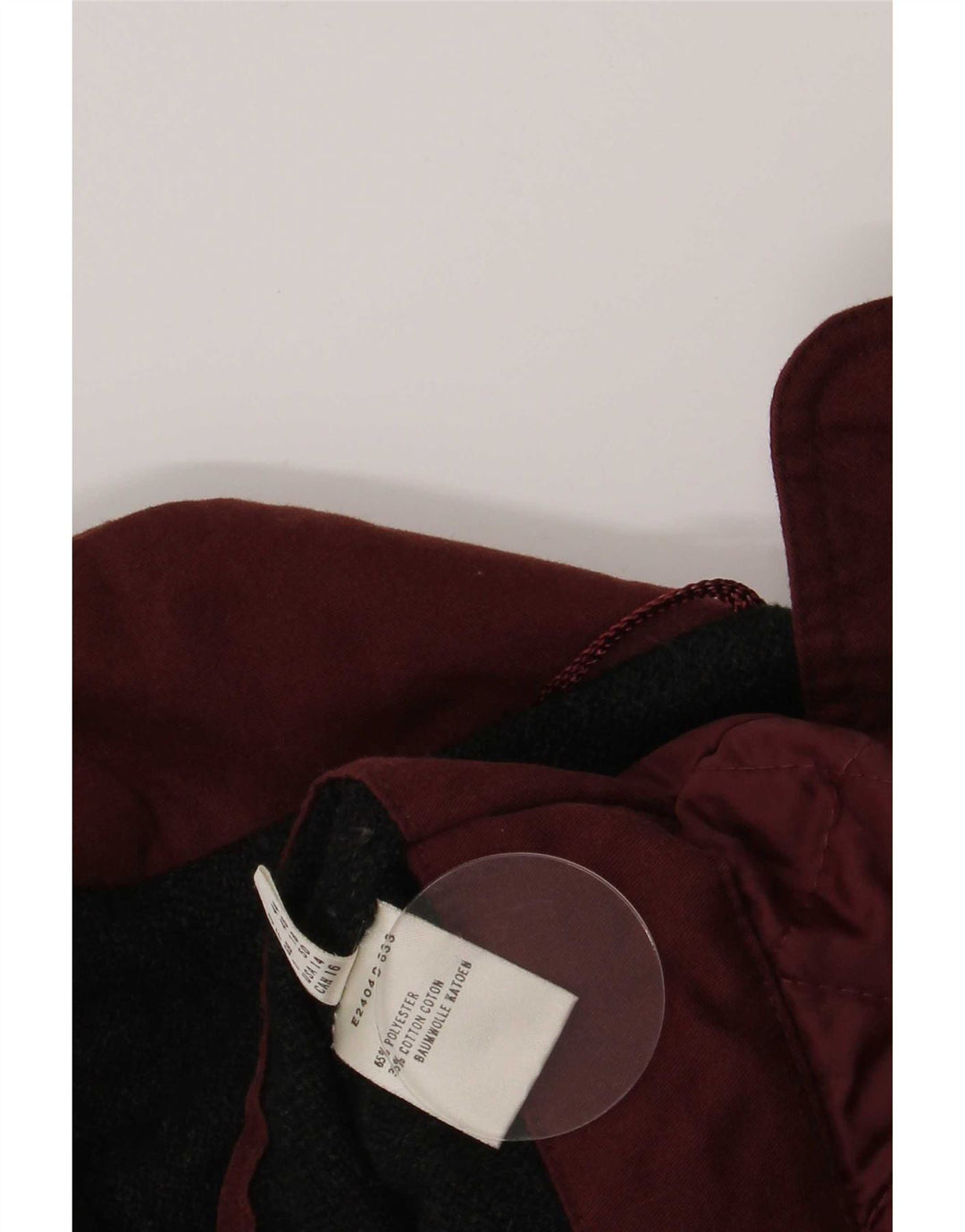 Vintage Womens Oversized Windbreaker Coat UK 18 XL Burgundy Polyester