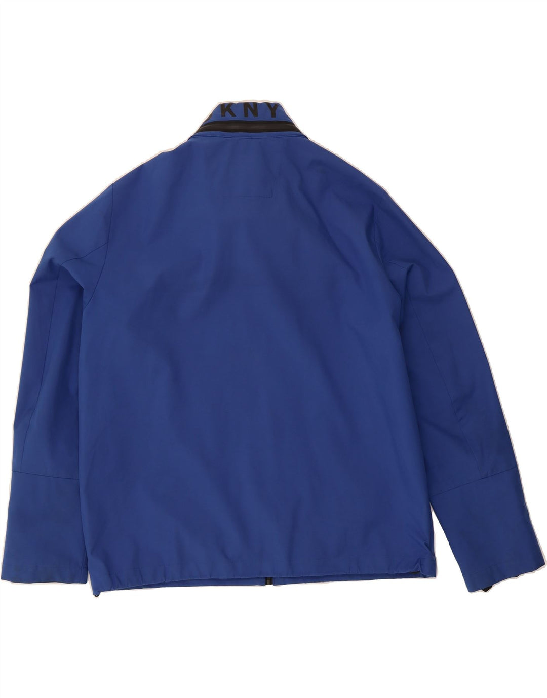 DKNY Mens Hooded Rain Jacket UK 42 XL Navy Blue Polyester Vintage Dkny and Second-Hand Dkny from Messina Hembry 