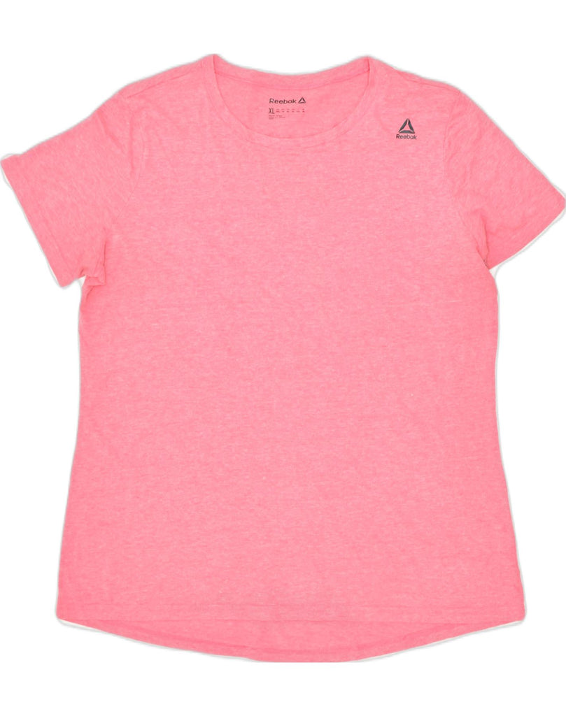 REEBOK Womens T-Shirt Top UK 18  XL Pink Cotton | Vintage | Thrift | Second-Hand | Used Clothing | Messina Hembry 