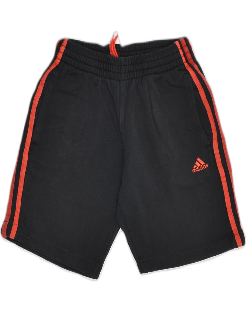 ADIDAS Boys Sport Shorts 9-10 Years Black Cotton | Vintage Adidas | Thrift | Second-Hand Adidas | Used Clothing | Messina Hembry 