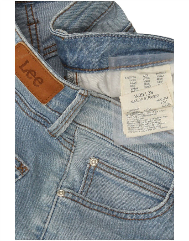Lee Womens Marion Straight Jeans W29 L28 Blue Cotton