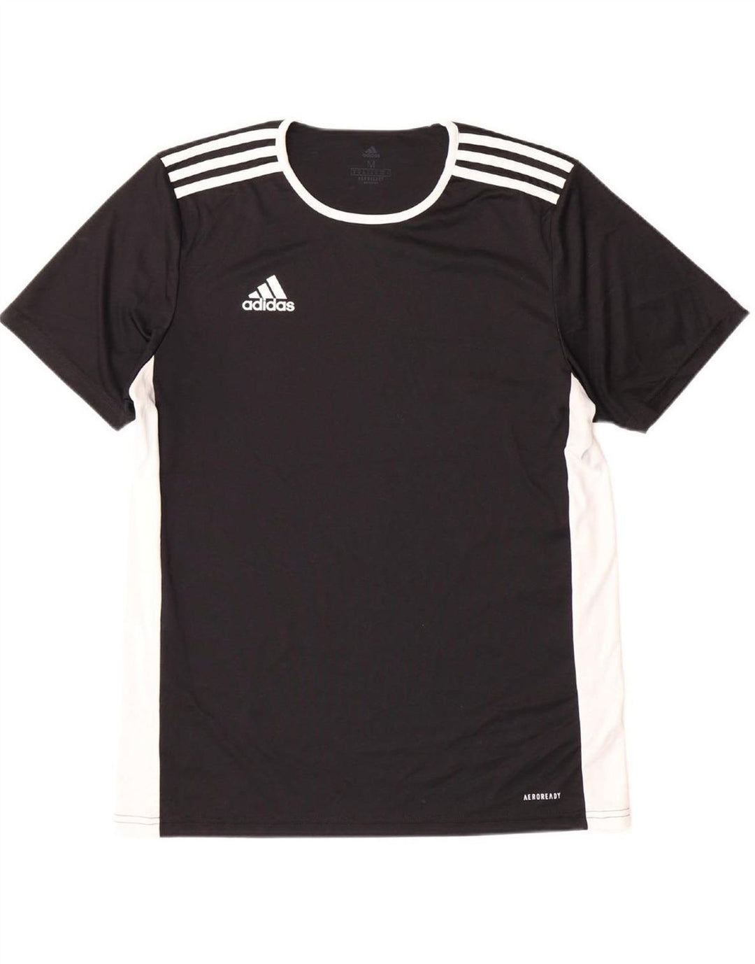 ADIDAS Mens Aeroready T-Shirt Top Medium Black Colourblock Polyester