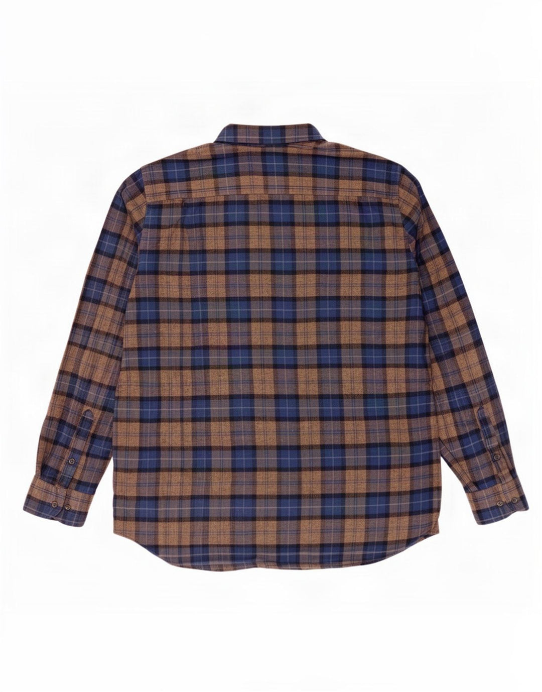 Massimo Dutti Mens Flannel Shirt 2XL Brown Check