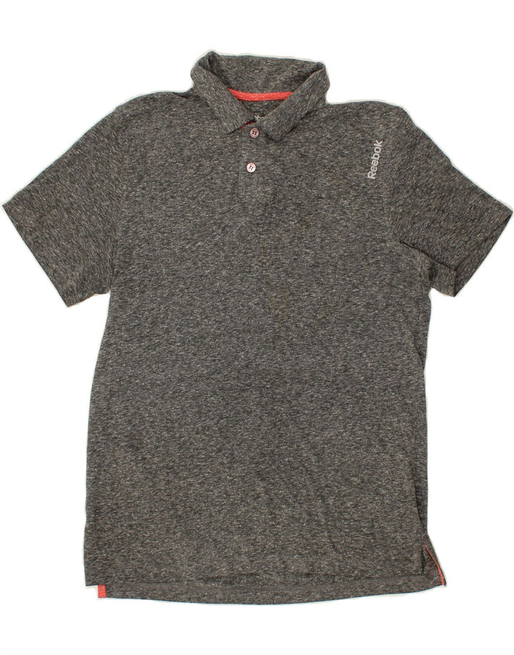 REEBOK Mens Polo Shirt Medium Grey Polyester Vintage Reebok and Second-Hand Reebok from Messina Hembry 