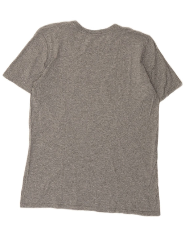 Nike Mens Athletic Cut Graphic T-Shirt Top Medium Grey Cotton