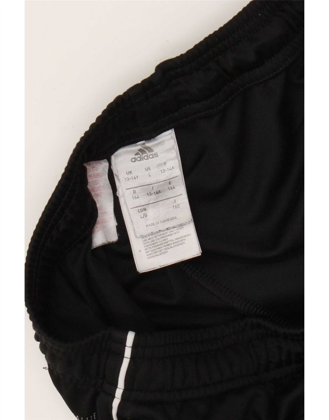 Adidas Boys Climalite Tracksuit Trousers 13-14 Years Black Polyester