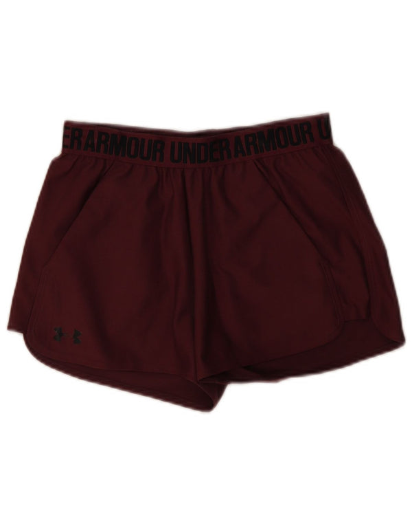 Under Armour Womens Graphic Sport Shorts XS Burgundy Polyester