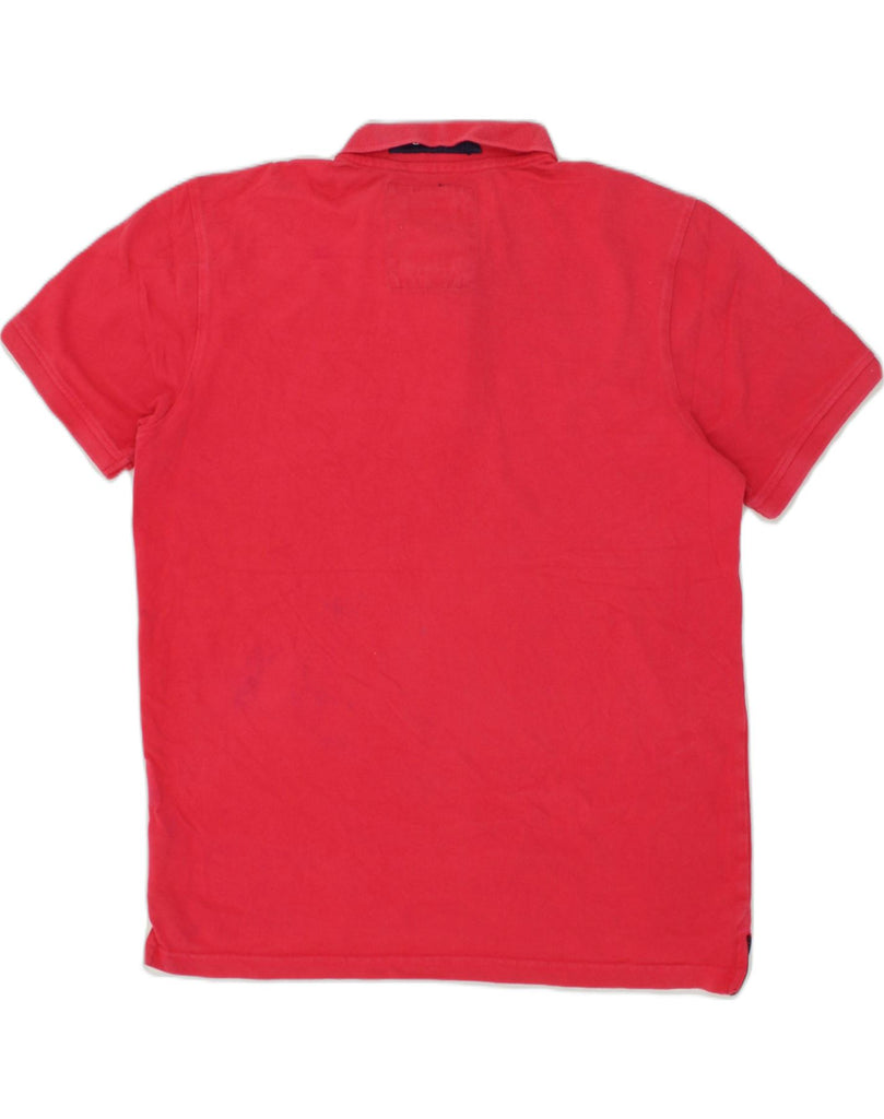 CREW CLOTHING Mens Polo Shirt Medium Red Cotton | Vintage Crew Clothing | Thrift | Second-Hand Crew Clothing | Used Clothing | Messina Hembry 