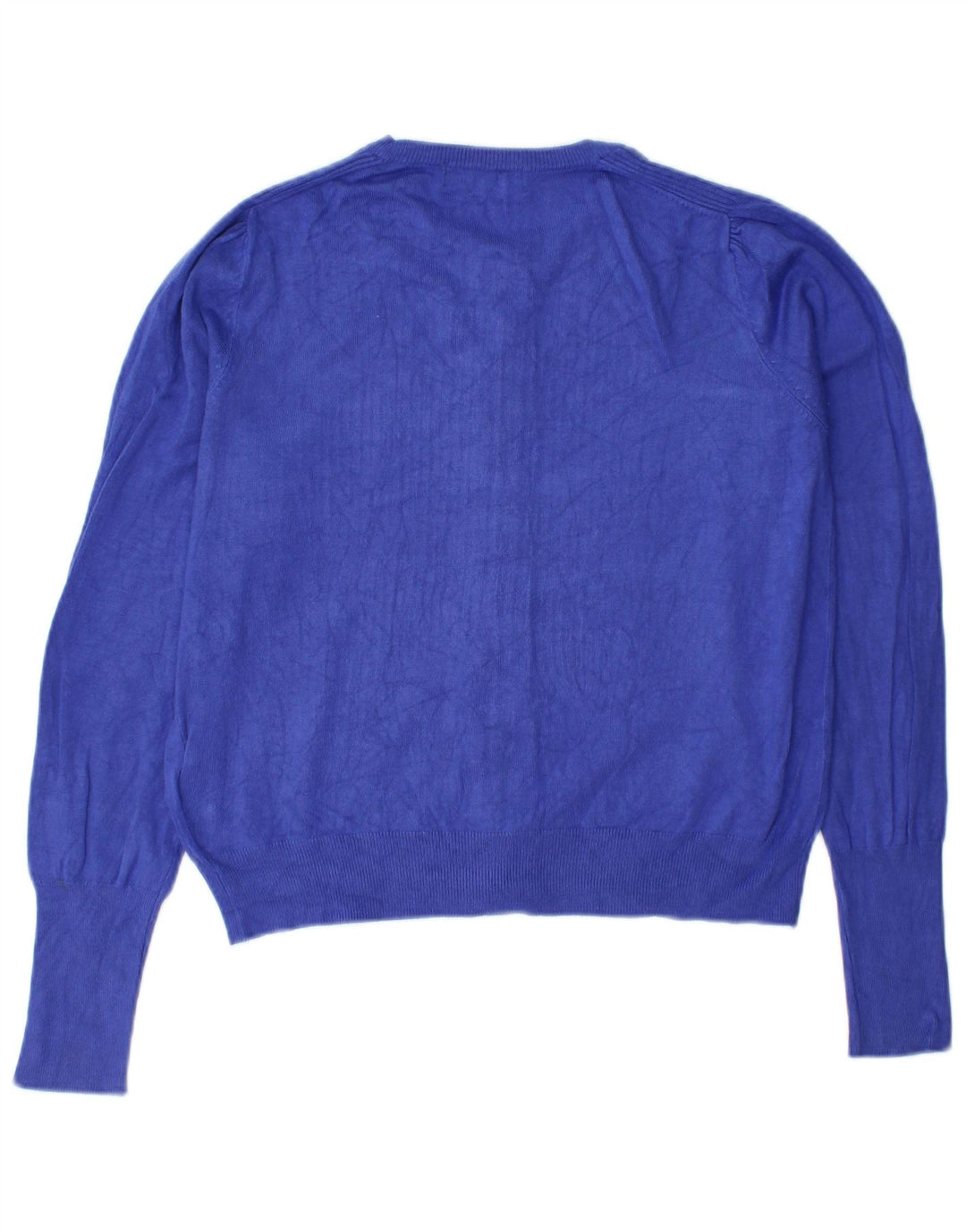 Marks & Spencer Womens Cardigan Sweater UK 12 Medium Blue Viscose