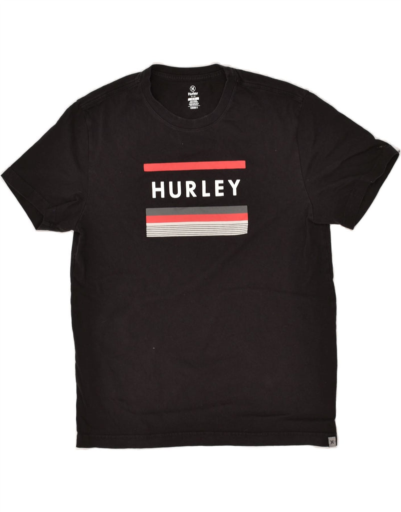 HURLEY Mens Graphic T-Shirt Top Medium Black Cotton | Vintage Hurley | Thrift | Second-Hand Hurley | Used Clothing | Messina Hembry 