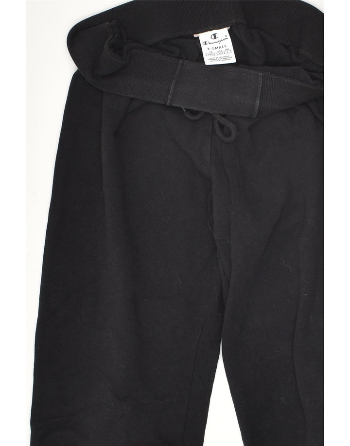 CHAMPION Womens Tracksuit Trousers Joggers UK 6 XS Black | Vintage Champion | Thrift | Second-Hand Champion | Used Clothing | Messina Hembry 