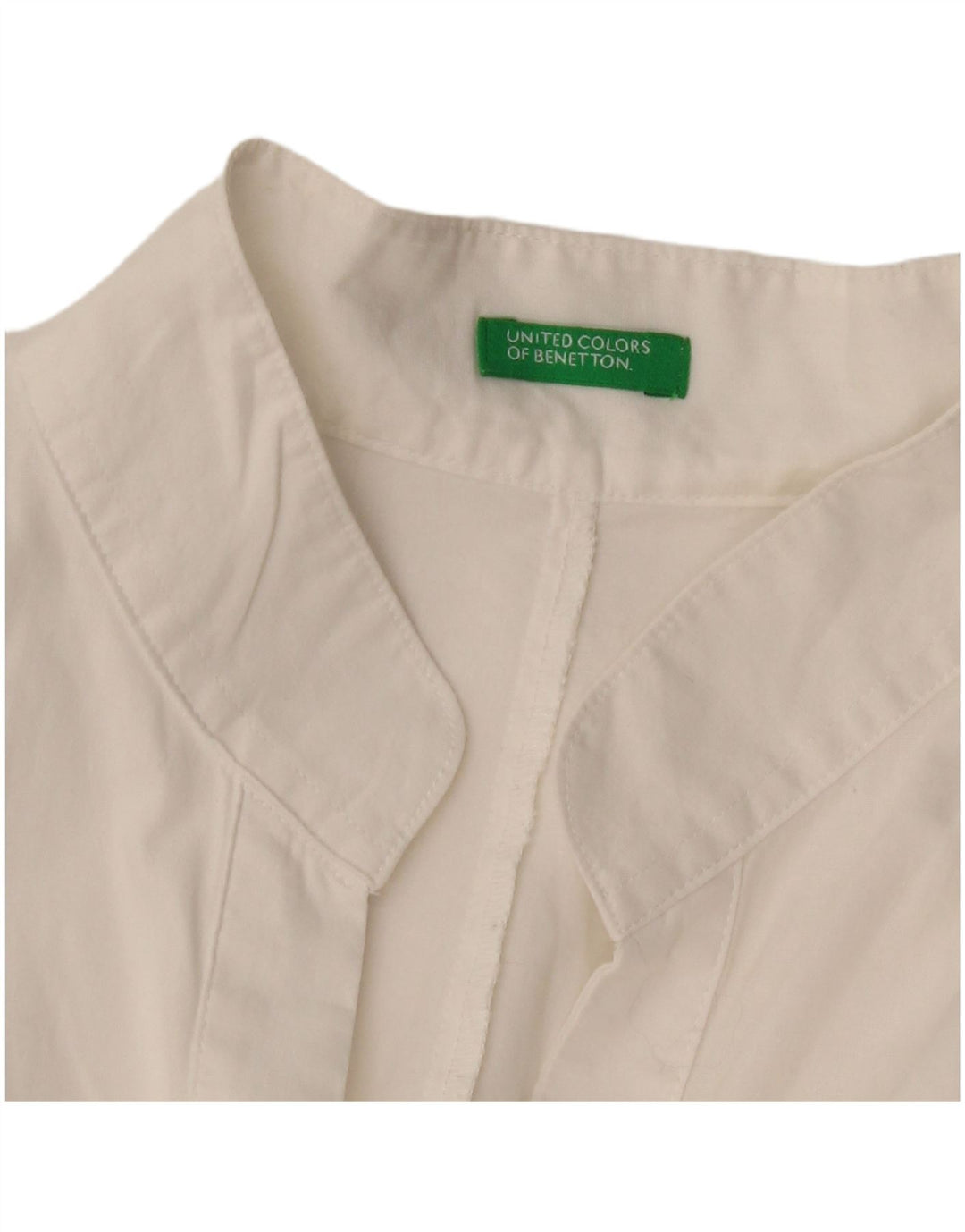 BENETTON Womens Shirt Blouse UK 14 Medium White