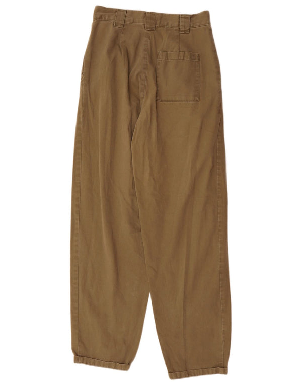 Topshop Womens High Waist Pegged Casual Trousers UK 6 XS W26 L28 Khaki